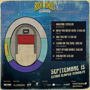 Localidades Aerosmith en Ecuador 2017 - Music & Business